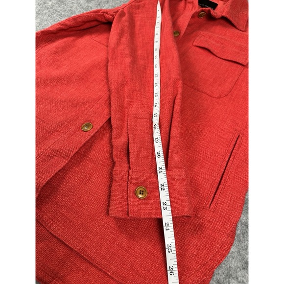 Banana Republic Oversized Baggy Red Women's S Shacket Jacket Coat Overcoat Layer - Picture 8 of 8